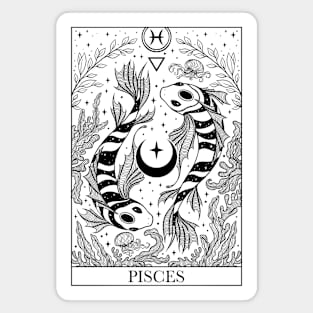 Zodiac sign tarot card Pisces Magnet